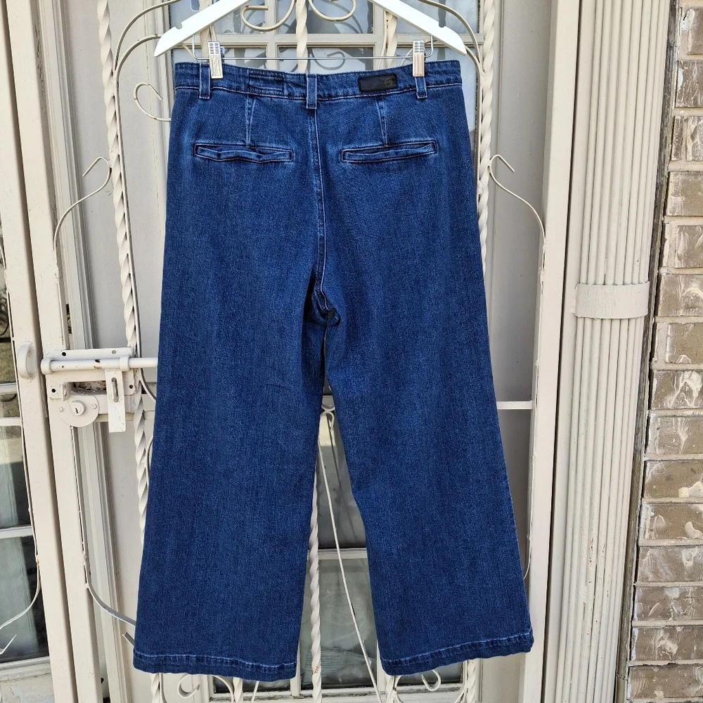 AG Adriano Goldschmied DANEEL High-Rise Wide Leg Crop Denim Jeans Women Size 30 - Picture 5 of 16
